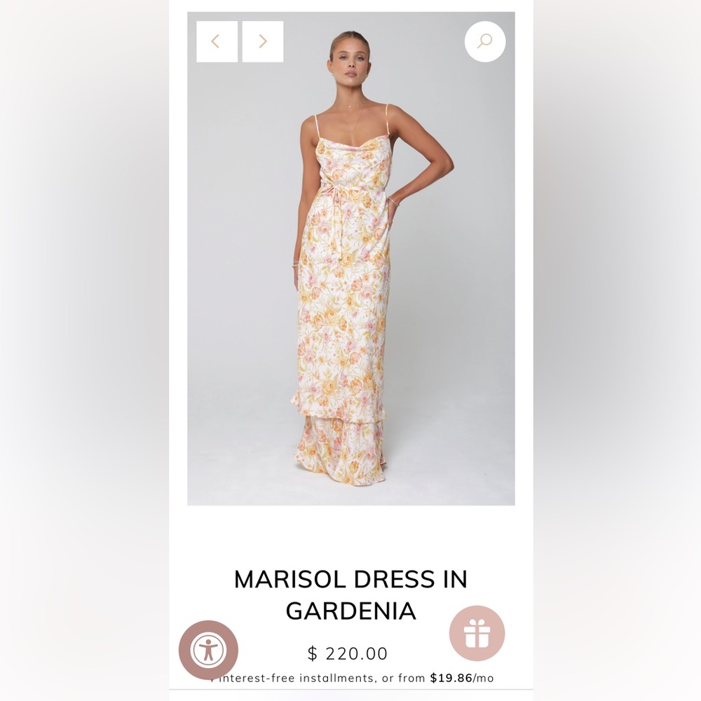 Resa Marisol Dress in Gardenia floral